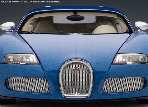 AutoArt 1/18 Bugatti Veyron 16.4 Blue Cent 2009 Blue Met